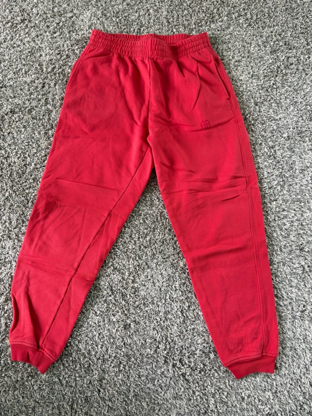 Anine Bing Red Fleece Track Pants